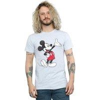 Disney Men's Traditional Wave Mickey Mouse T-Shirt in Grey | Size: Medium