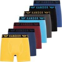 Kandor Men's Bambers Bamboo Boxer Shorts (Pack of 7) in Yellow | Size: Large