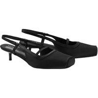 Women's Pair of Solid Slingback Pumps Low Heels in Black | Size: 7