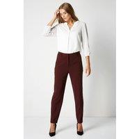 Roman Women's Short Straight Leg Stretch Trouser in Wine | Size: 18