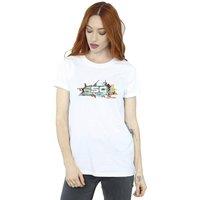 Disney Women's Lightyear Star Command Graphic Title Cotton Boyfriend T-Shirt in White | Size: 2XL