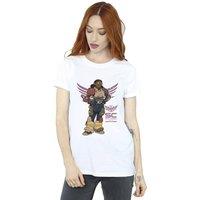 Disney Women's Lightyear Izzy Star Command Cotton Boyfriend T-Shirt in White | Size: 2XL