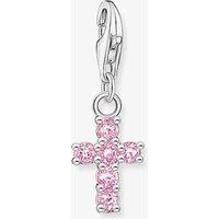 THOMAS SABO Women's Silver Pink Cubic Zirconia Cross Charm 2032-051-9