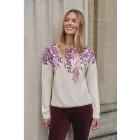 Pure Collection Women's Gassato Floral Cascade Sweater | Size: 16