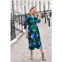 Pure Collection Women's Belted Shirt Dress in Navy | Size: 12