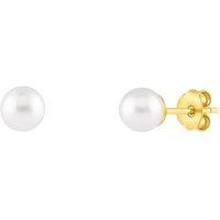 Spero London Women's 9ct Solid Gold Freshwater Pearl Stud Earrings