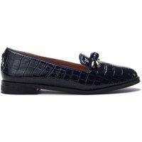 Moda In Pelle Women's 'Fillipa' Patent Mocc Croc Brogues & Loafers in Navy | Size: 5
