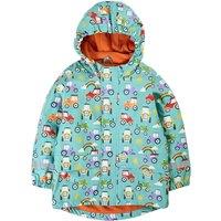 Frugi Boy's Printed Puddle Buster Coat in Aqua | Size: 1-2 Years
