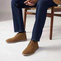 CATESBY ENGLAND Men's Sahara Suede Leather Desert Boots in Tan | Size: 12