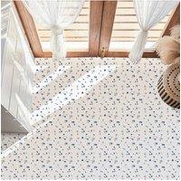 Living and Home 10Pcs Self-adhesive Flooring Tiles with Terrazzo Effect in White
