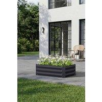 Garden Sanctuary Galvanised Steel Raised Garden Bed in Black