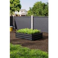 Garden Sanctuary Galvanised Steel Raised Garden Bed in Black