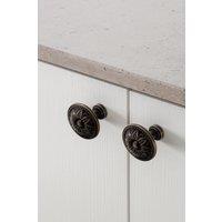 Living and Home 6Pcs Antique Bronze Flower Cabinet Pull Handle Metal Drawer Knobs