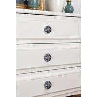 Living and Home 6Pcs Polka Dot Ceramic Cabinet Pull Handle Drawer Knobs in Dark Grey