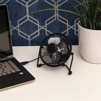 St Helens Prem-I-Air 4" Usb Fan - Black
