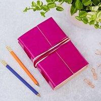 Paper High Distressed Leather 3-String Journal in Cerise