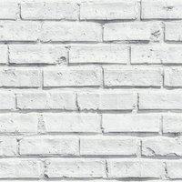 Arthouse Brick Wallpaper in White
