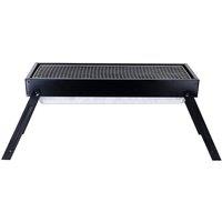 Nordara Portable Folding Steel Charcoal BBQ Grill in Black