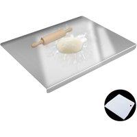 Ventryn Stainless Steel Chopping Board, Multi-Purpose Kitchen Worktop in Silver