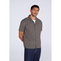 Animal Men's 'Fiji' Lightweight Breathable Button Down Slim Fit Textured Shirt in Green | Size: XS