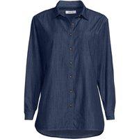 Lands' End Women's Denim TENCEL Blend Shirt in Blue | Size: Medium