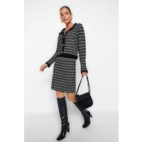 WOVCOR Women's 2-Piece Soft Texture Knit Cardigan & Skirt Set | Size: XL