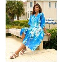 Pia Rossini Women's Mauritius Kaftan Beach Cover up in Blue