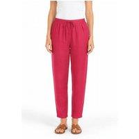 Kettlewell Women's Tapered Linen Blend Trousers in Fuchsia | Size: 16