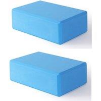 Hinsinc Pair of Blue Yoga Gym Blocks Brick | Size: 0-12 m