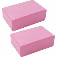 Hinsinc Pink Non-Slip Foam Yoga Blocks Pair | Size: 0-12 m