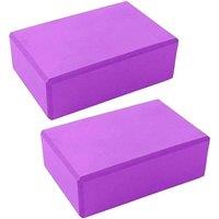 Hinsinc Anti Slip Foam Yoga Blocks Pair in Purple | Size: 0-12 m