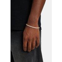 Cernucci Men's 5mm Tennis Bracelet - Gold in Metallic Gold | Size: 7 inches