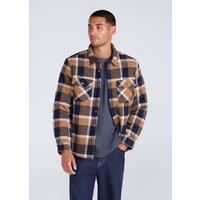 Animal Men's 'Tide' Lightweight Fleece Lined Shirt Stylish Warm Button Down Top in Mustard | Size: Large