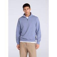 Animal Men's 'Sid' Soft Cotton Warm Comfortable Casual Outdoor Half Zip Sweatshirt in Blue | Size: Large