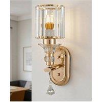 Living and Home E27 Crystal Wall Light Fixture Decor in Gold