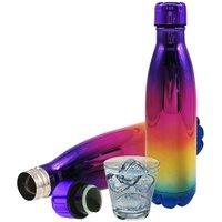BARGAINS-GALORE 0.5l Hot & Cold Rainbow Vacuum Metal Flask Drink Stainless Steel 500ML