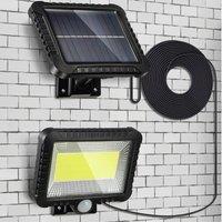 Marco Paul Bright White Solar Powered Security Light with Motion Sensor in Black