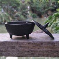 EONLION Cast Iron Small Burner Incense in Black | Size: 100 cm