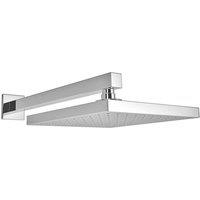FLAVORA 8 Inch Square Chrome Rain Shower Head in Silver | Size: 10000mm x 520mm