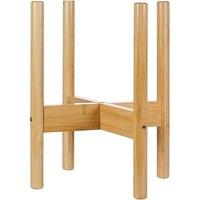 NESTLUNE L Adjustable Bamboo Plant Stand, Modern Flower Pot in Natural | Size: 1.25kg