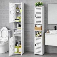EONLION Bathroom Storage Cabinet Home Organizer Unit in White