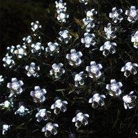 EONLION Cold White Solar Powered 50 LED Fairy String Lights in Clear | Size: 100 cm