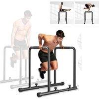 FLAVORA Dip Station Heavy Duty Dip Bar Stand Fitness in Black | Size: 0-12 m