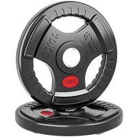 NESTLUNE 2 x 10kg Olympic Weight Plates, Weight Plate Discs in Black | Size: 0-12 m