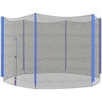 Hinsinc 8ft Trampoline Net Replacement Safety in Grey | Size: 0-12 m