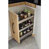 Living and Home 3-Tier Kitchen Cabinet Pull Out Drawer Shelf Storage Organizer 38.5cm W in Black