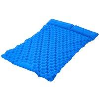 Living and Home Ultralight Camping Sleeping Pad with Pillow in Blue