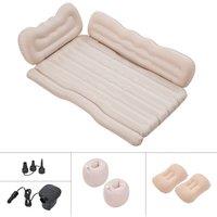 Living and Home SUV Back Seat Air Mattress for Camping & Travel w/ Pump in Beige