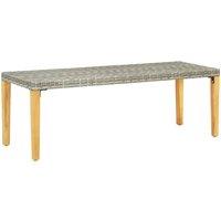 Berkfield Home Garden Bench 80 cm Poly Rattan Grey