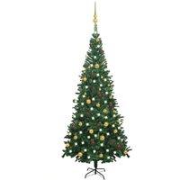 Berkfield Home Artificial Pre-lit Christmas Tree with Ball Set L 240 cm Green